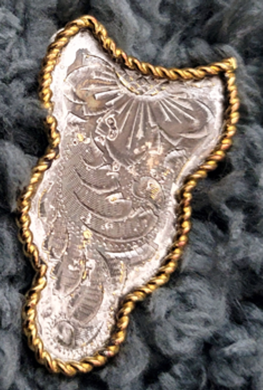 Silver Ear Plates Jeweler's Bronze Rope Edge for Slot or Shaped Ear Headstalls